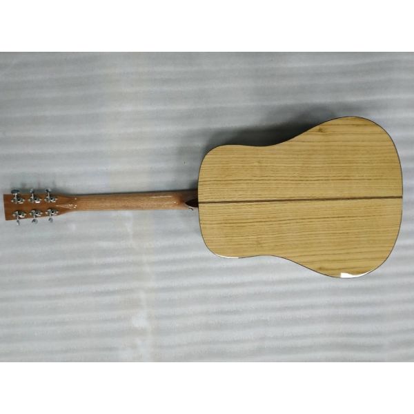 AAAA handmade all Solid OKA guitar dreadnought body guitar imported wood soundhole EQ D acoustic electric guitar