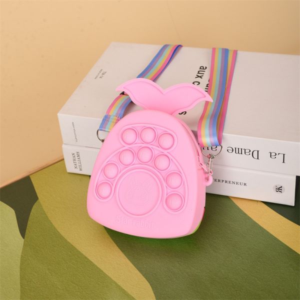 Рыбаки Детская кроссбоди сумка Монетка Сумка Силиконовый плечевая сумка Сумка с широким регулируемым ремнем Макияжная сумка Большая сумка