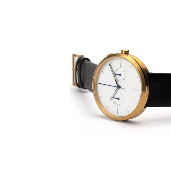 chronograph Matte Black Wrist Watch ROHS Approved 5atm Waterproof