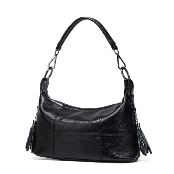 Single Shoulder Bags  Cowhide Handbags  Real Cow Leather Bag with Tassel Puller