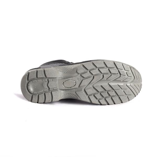 OEM Factory Anti Smash Steel Toe Cap PU Sole Safety Shoes With Embossed Cow Leather Upper Work Boots