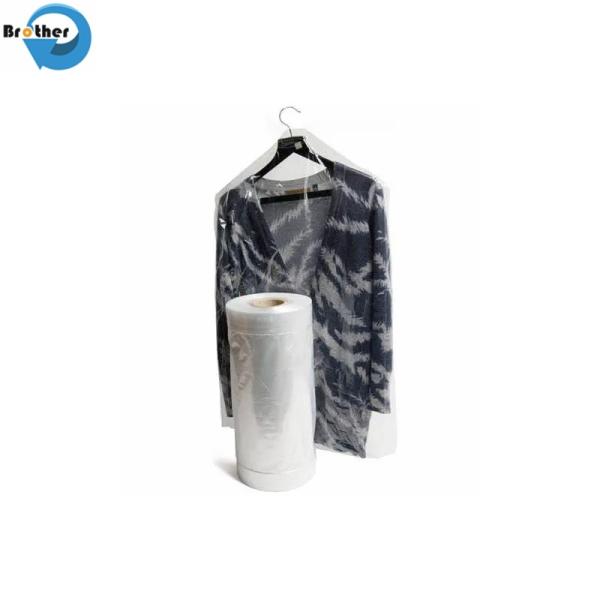 Disposable Garment Cover Bag Clear Standard Dry Cleaner Bag on Roll Printed with Safety Warning Word