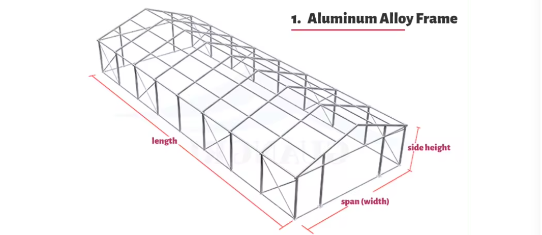 Heavy-Duty Aluminum Frame Large Church Event Tents Outdoor Wedding Marquee Tent