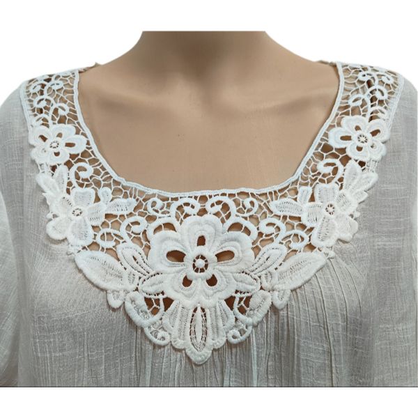 Dip Dye Front Neck With Embroidery Shirts For Women Plus Size Fashion Women's Blouses