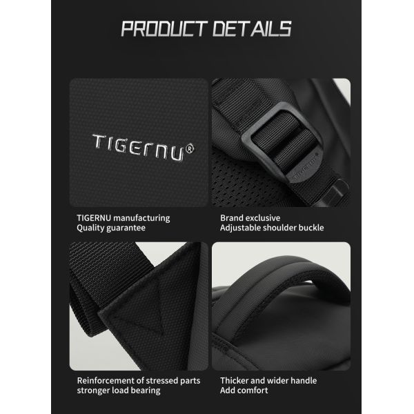 Double Layers Zipper Travel Laptop Backpack Office Computer Bag 35 Litre