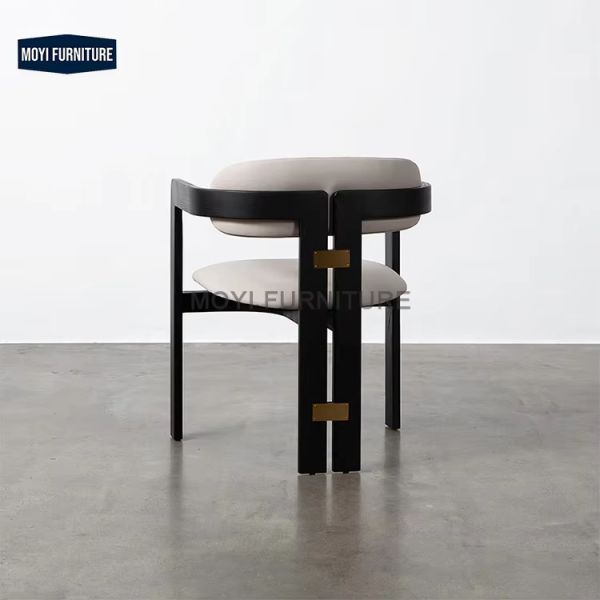 Solid Wood Legs Modern Chinese Dining Chair Set Office Negotiation Table Reception Chair Furniture Hotel Club Marketing