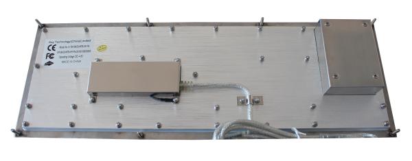 Teclado industrial de aço inoxidável com Trackball e chaves numéricas e do FN