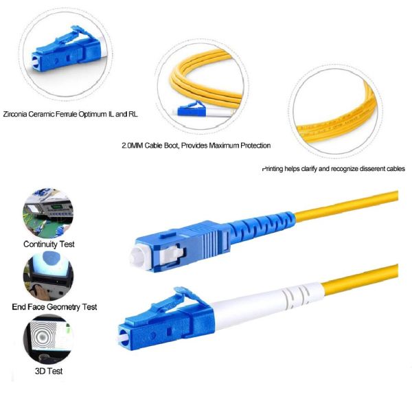 Simplex Fiber Optic Patch Cables G652D G657A SC UPC To SC UPC