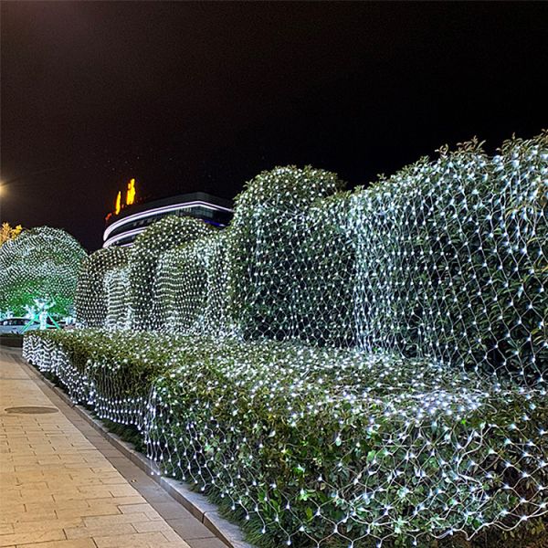 AC200-240V LED Grid Light String 6*4M PVC IP65 Waterproof for Hotel Lawns Decorations