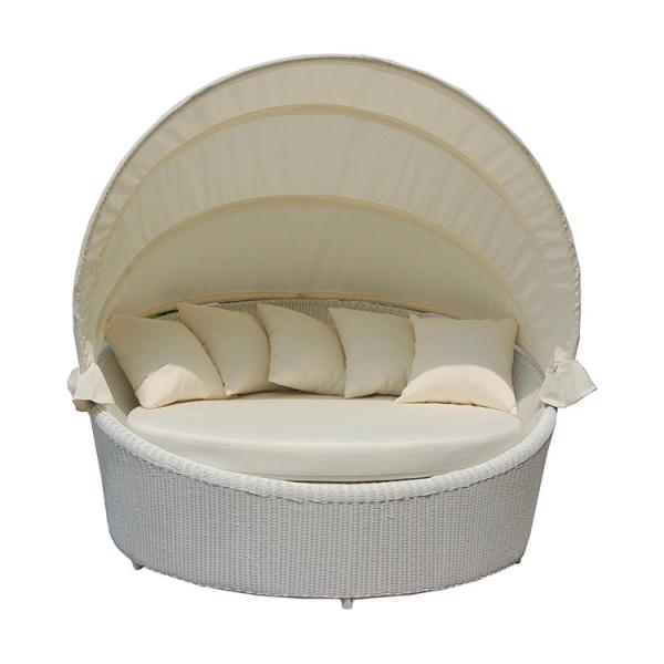 Optionnel Antique Canopy Bed Outdoor Luxe Chaises longues en rotin 100% tissée à la main pour la plage