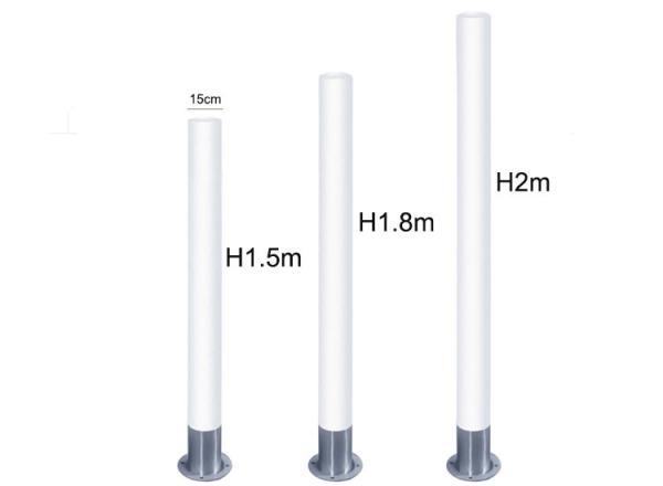LED luminous column 1.5m / 1.8m / 2m height colorful interactive touch light emitting column park landscape