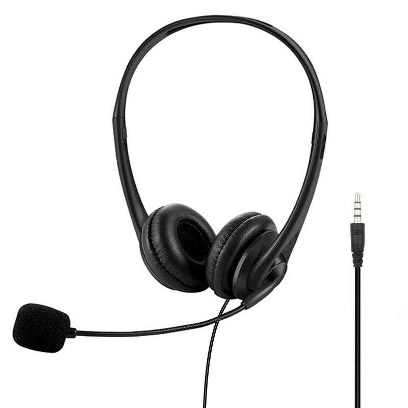 JTY-430 professional call center earphones with microphone, multiple plugs USB/Type-C/3.5mm wired earphones, comfortable to wear earphones, suitable for online learning and business conference calls