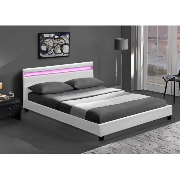 Роскошная обитая двуспальная кровать Faux кожаная со светлой аттестацией приведенной EN1725 BSCI