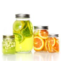 Frascos de vidro em conservas de picles Mason 150 ml 200 ml 250 ml com tampa