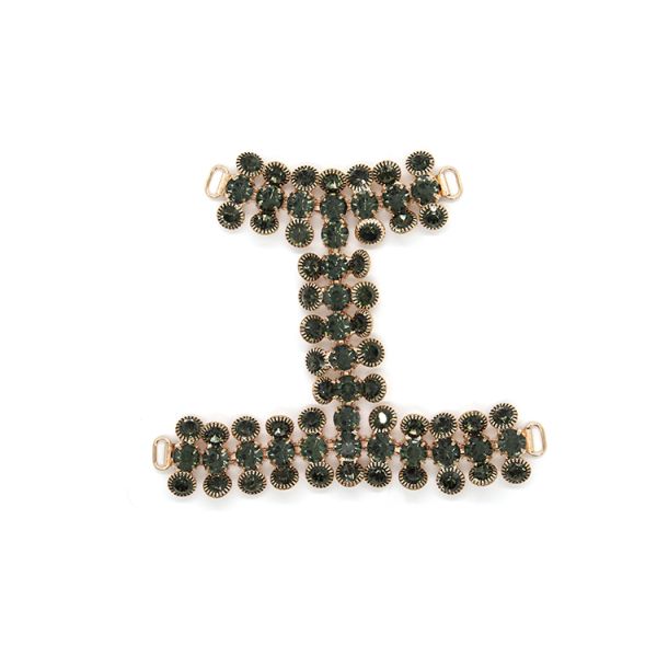 Hanging Plating Women Shoe Tassel Chain Black Diamond Decoration