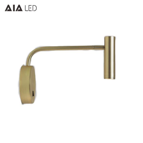 Surface mounted gold led headboard wall light/led book reading light/led bed reading wall light