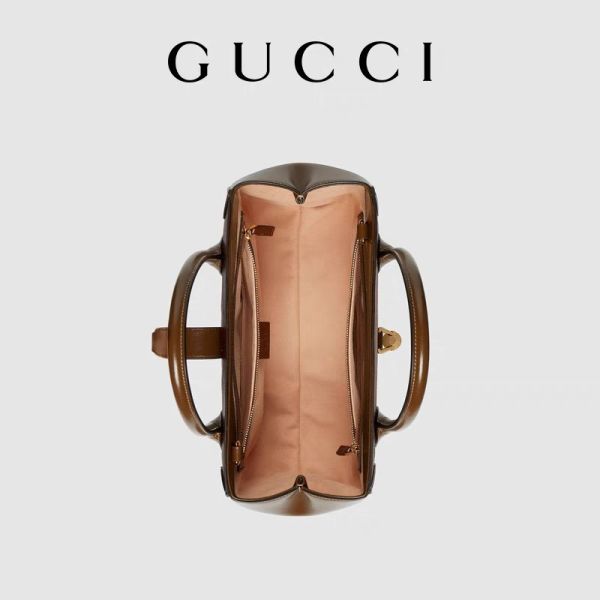 Iconic GUCCI Bag Jackie 1961 Tote Medium With Gold Toned Hardware