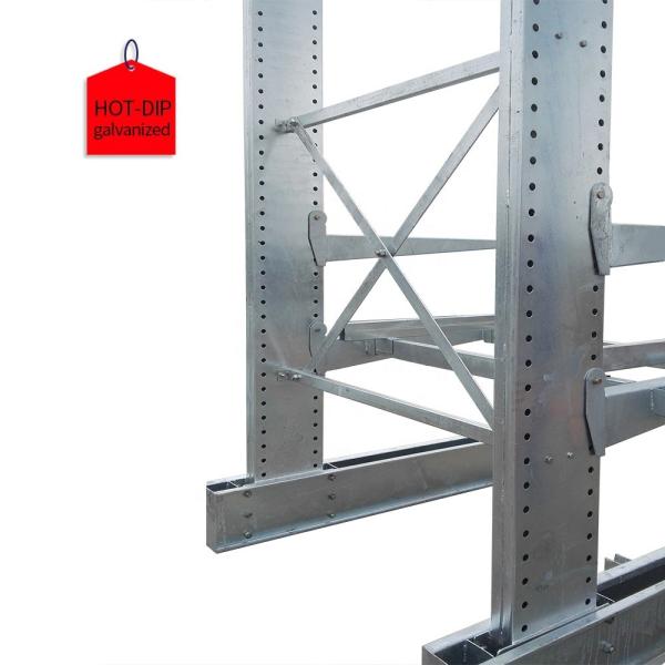 Blue/Orange/Grey/Yellow Outdoor Storage Cantilever Rack for Steel Pipe and Long Item