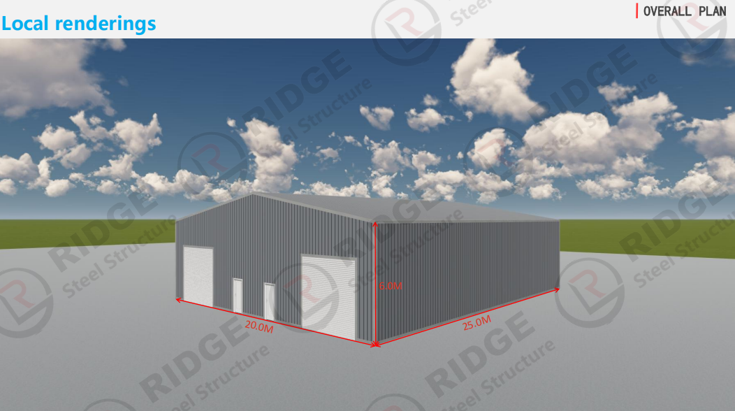 Prefab Workshop Industrial Warehouse Steel Structure Building Construction