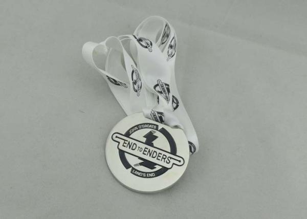 Half Marathon Ribbon Medals Gold Plating For Bowling Game