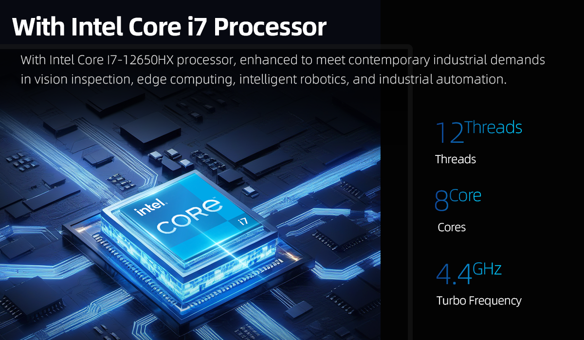 Intel I7 12650HX Processor with 4 Display Dual Network Industrial PC
