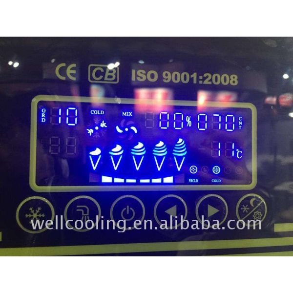 China 220V/380V Counter Top 3 Nozzles Frozen Yogurt Soft Ice Cream Machine