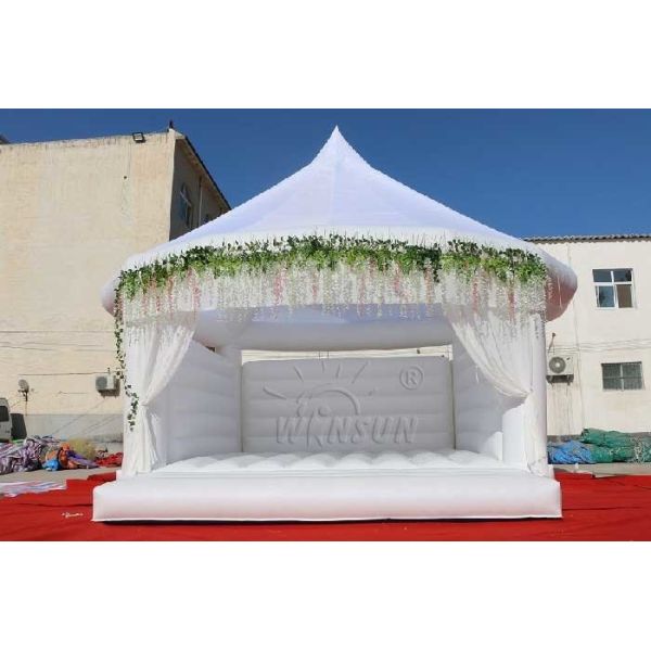 Wedding Themed Blow Up Bounce House Customized Size White Color EN14960