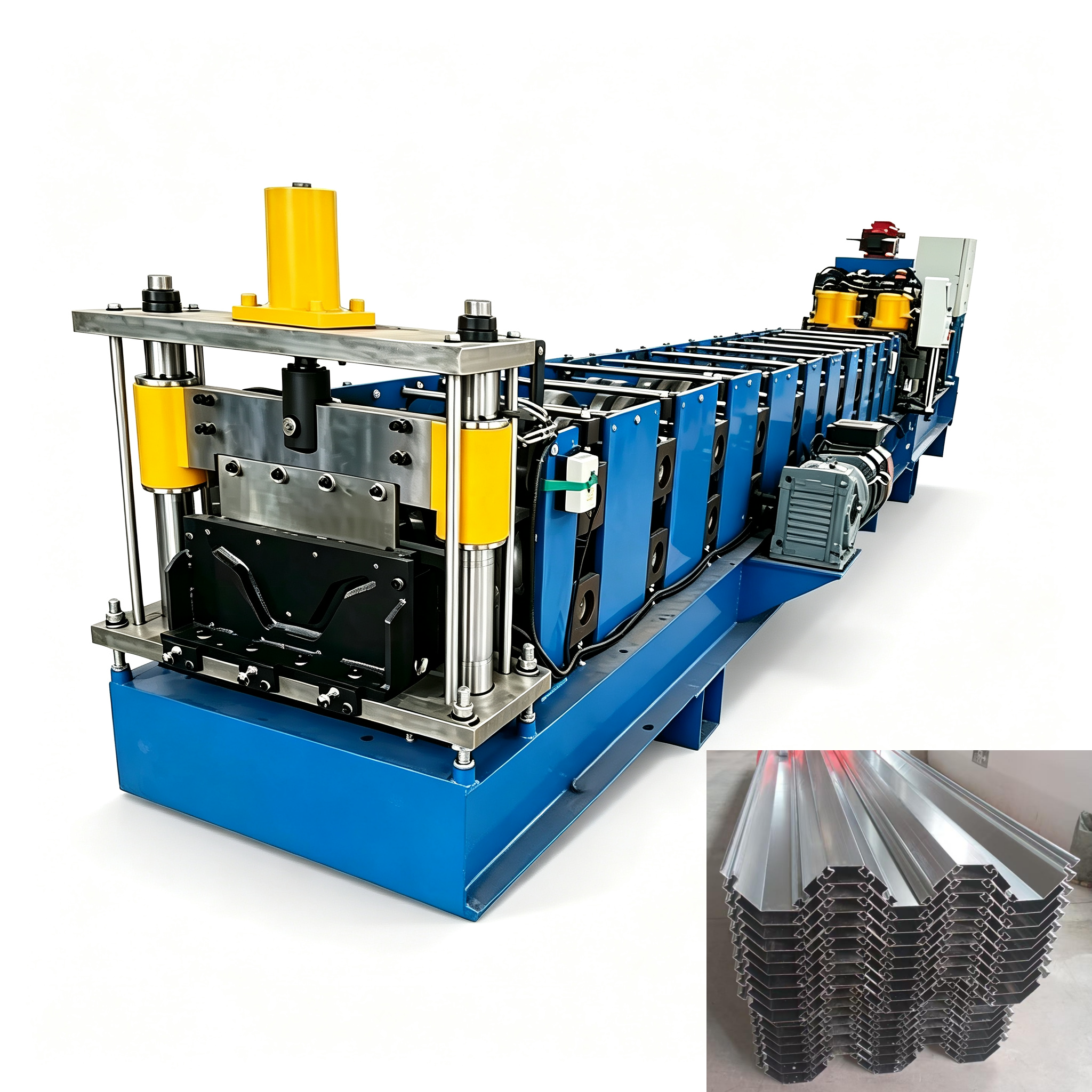 0.3-0.8mm PPGI Galvanized Sheet Aluminum Rain Gutter Roll Forming Machine Residential Commercial Building Roof Drainage Project