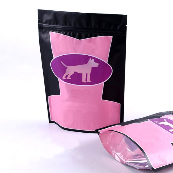 Custom Printed Plastic Stand Up Pet Food Packaging Zip lock Pouch