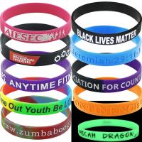 Pulseiras de silicone impressas de estilo simples 1-5 mm de largura em saco OPP