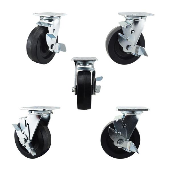 880LBS Drying Rack Side Brake Swivel 6 Inch Phenolic Caster Wheels