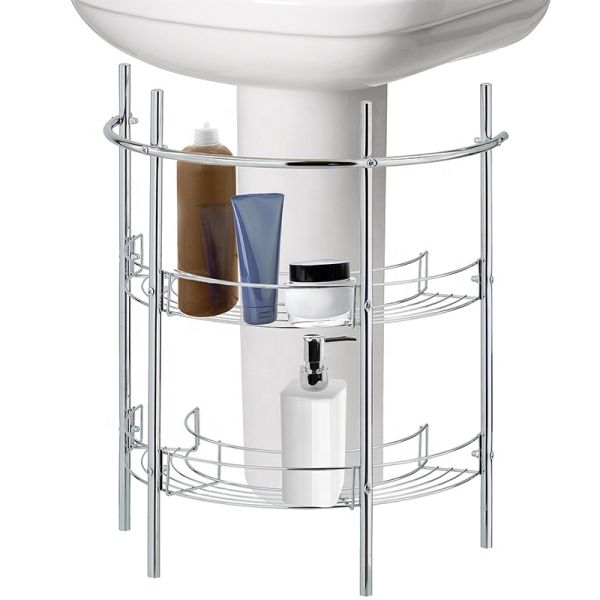 3 Tier Multipurpose Bathroom Organizer Shelf Adjustable Shelf Under Sink Storage Rack Bathroom Tool Rack