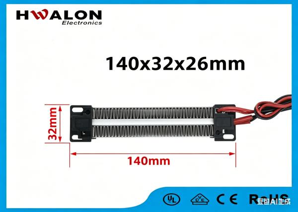 220V 200W Insulated Corrugated Ceramic PTC Heating Element 140x35x26mm Constant Temperature Air Heater with High Heat Dissipation, for Industrial Equipment & Household Appliances