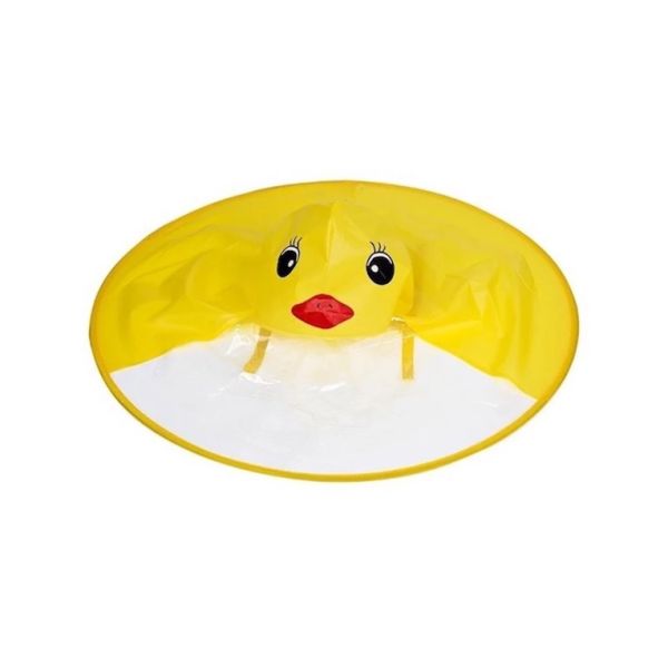 Yellow Duck Raincoat and Cartoon Umbrella Set for Kindergarten Children's Outdoor Fun