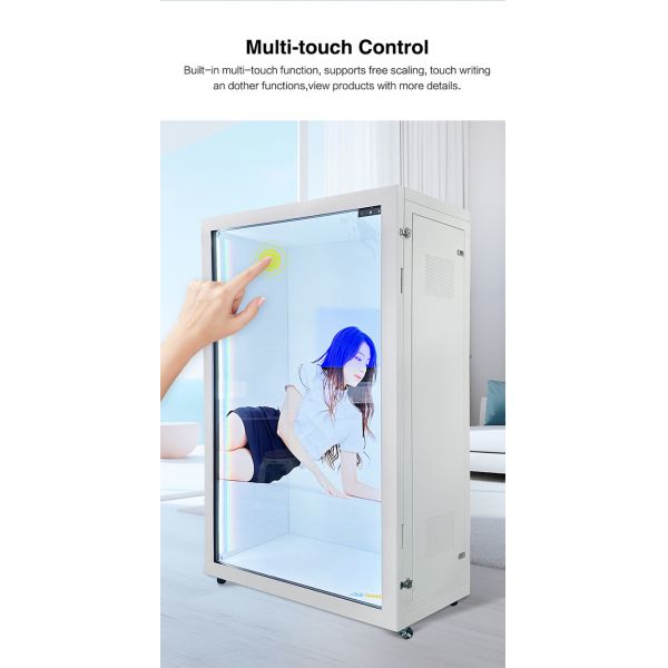 85 inch Indoor 3D Video Holographic transparent display box Lcd showcase Holobox Display Hologram Interactive Cabinet