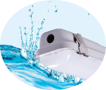 85 CRI LED Vapor Tight Garage Light Fixture Switchable 2FT Tri-proof Light for Workshop IP66 Waterproof