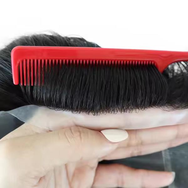 Duro Mono PU Indian Human Hair Toupee Men's Wig Hair Replacement Fine mono