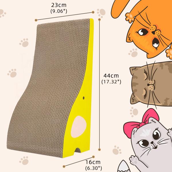 Cat Scratching Board Cat Scratcher Elephant Shape Cat Scratch Pad High Strength Corrugated Cardboard Reversible with Catnip
