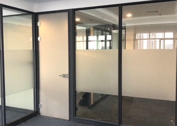 SGS approved Aluminum Glass Partition Wall With Good Privacy