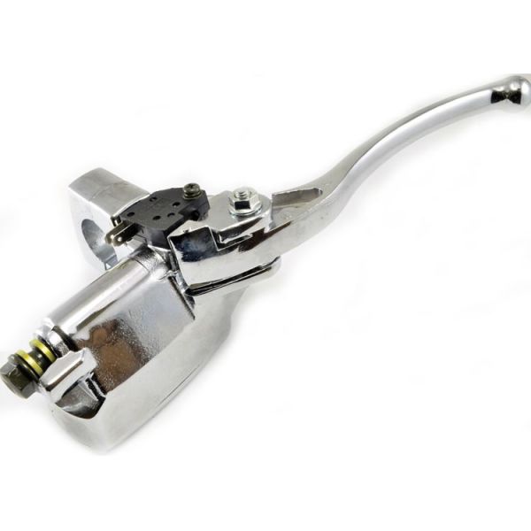 Custom Universal 25mm Handlebar Motorcycle Brake and Clutch Master Cylinder in Chrome