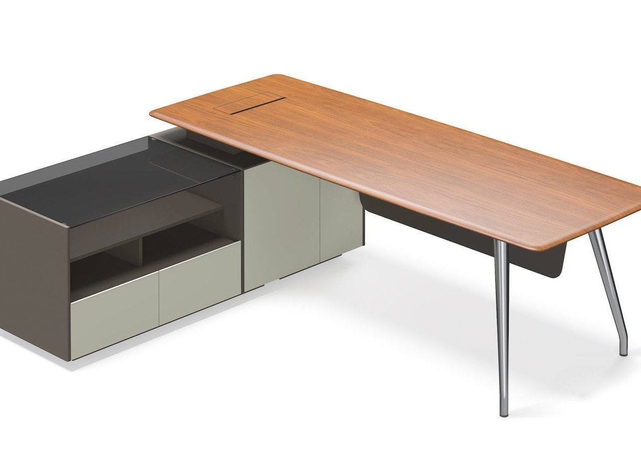 Varna L Shaped Executive Desk with Stable Design and Multiple Size Options for Private Office