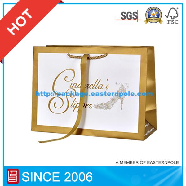 Gold Stamping Paper Bag, Paper Shopping Bag, Paper Gift Bag