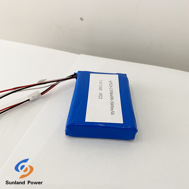 7.4V 5AH LP806090 2S1P Полимерные литиево-ионные батареи Функция I2C с топливным калибровкой