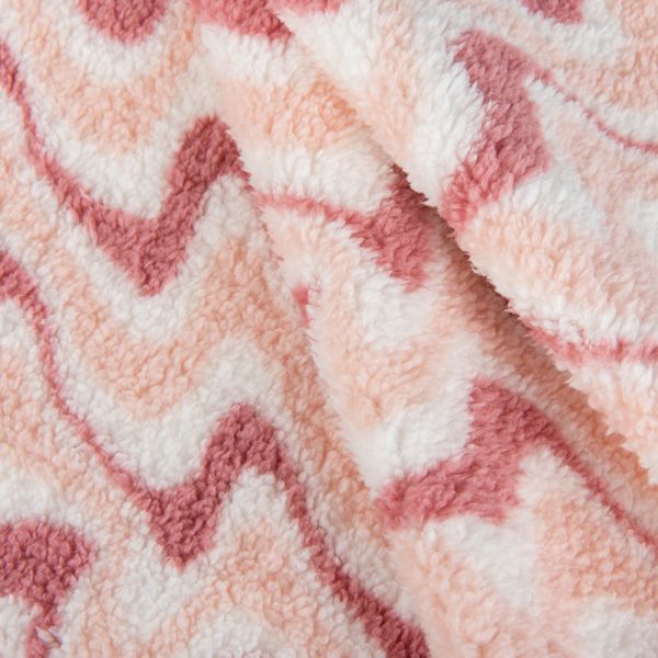 Tissu en polyester 100% doux Jacquard Sherpa en laine pour vêtements d'hiver