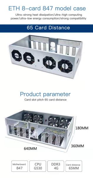 B847 Rig Case Machine 240MH/S Machine 8gpu Server Graphics Card Case For Rig