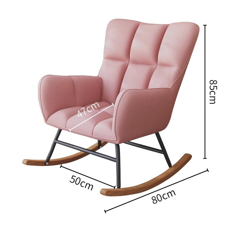 Modern Lazy Rocking Lounge High Elasticity Sponge Filling Chair Single Seat Metal Frame Leisure Casual Sofa Chair Accent Chair