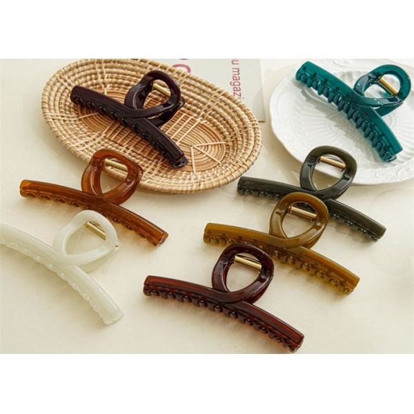 Summer cross Jelly decorations color grab clip women's premium hairpin Horsetail shark clip hair accessories