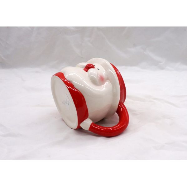 Holiday Christmas Ceramic Santa Face Mugs , 3D Strong Dolomite Coffee Mug