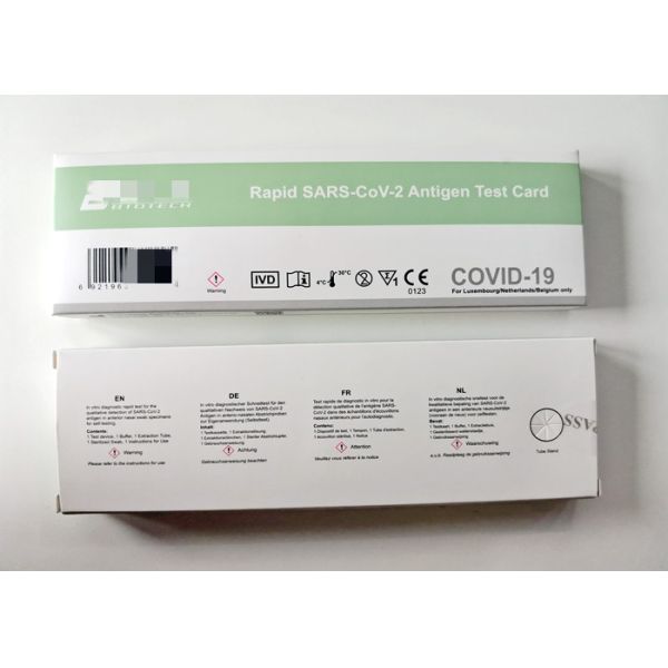 High quality Self-Testing Rapid SARS-CoV-2 Antigen Test Card wih Test Trip