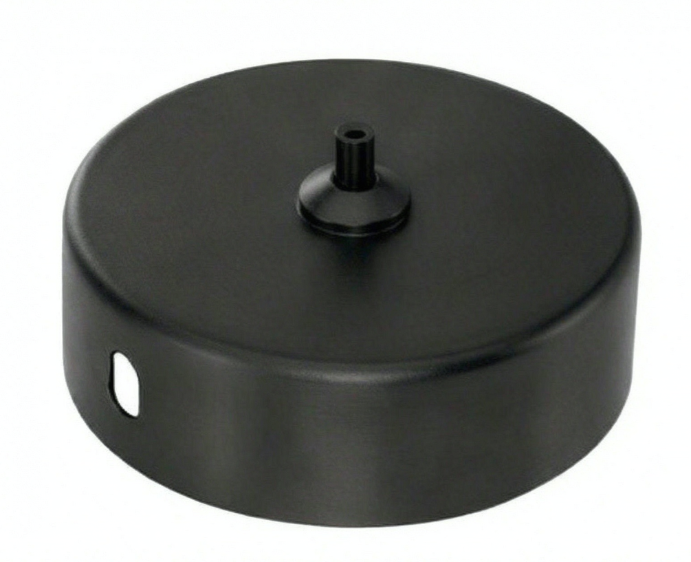 Matte Black 60mm 20mm Ceiling Rose Cord Grip for Secure Cable Management